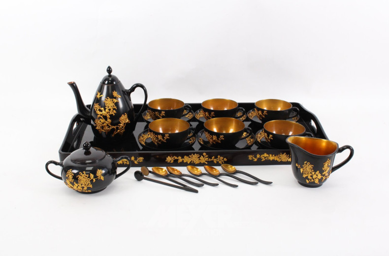 asiat. Teeservice mit Tablett