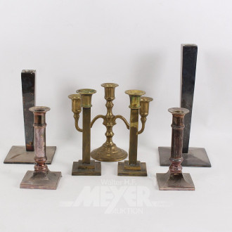 7 versch. Kerzenleuchter