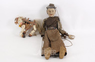 2 asiat. Marionetten "Puppe / Pferd"