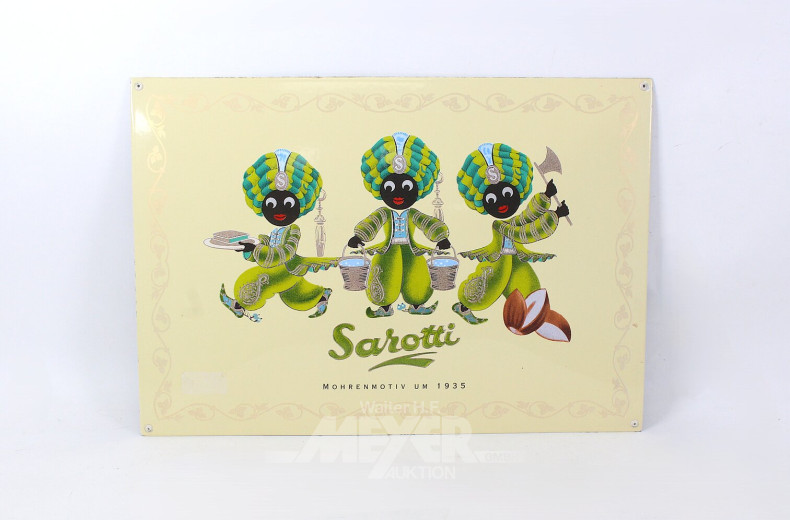 Blechschild "Sarotti", emailliert