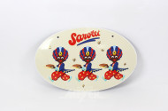 ovales Blechschild "Sarotti", emailliert