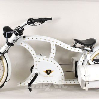 Power-Bike, Retro-Cruiser, E-Bike, weiß