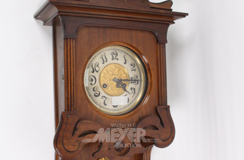 Jugendstil-Wanduhr, Eiche, um 1910
