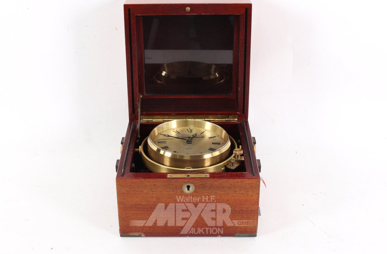 Schiffs-Chronometer, Messing im Mahagonigehäuse, MATTHEW NORMAN