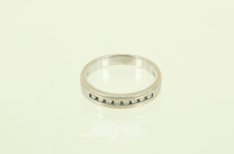 Damenring, besetzt mit 8 kl. Diamanten