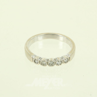 Damenring, besetzt mit 5 kl. Brillanten