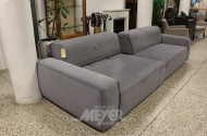 mod. Sofa 2-tlg., gau mit verstellbarer Rückenlehne