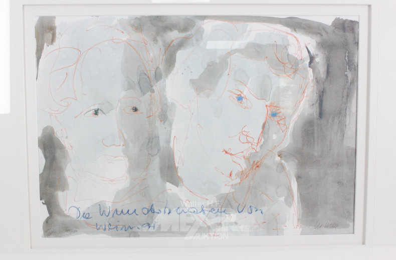 Farblithographie "Die Wunderknaben von Weimar"