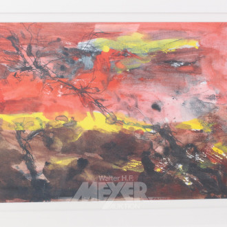 Farblithographie "Baumlandschaft II"