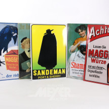 Los 509: 5 Blech-Reklameschilder