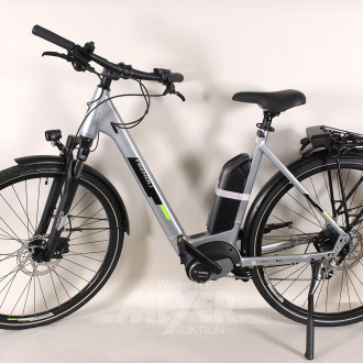 E-Bike, Tiefeinstieg, silberfarben