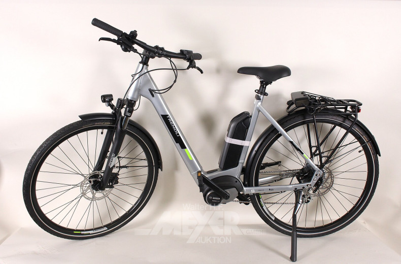 E-Bike, Tiefeinstieg, silberfarben