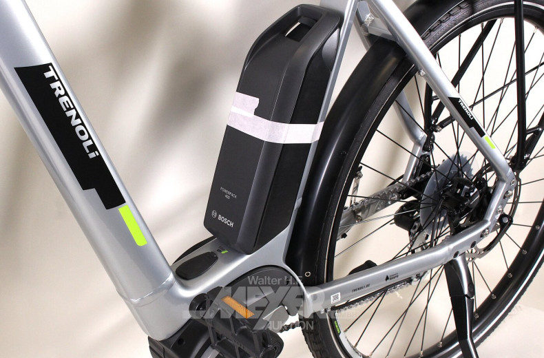 E-Bike, Tiefeinstieg, silberfarben