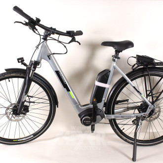 E-Bike, Tiefeinstieg, silberfarben