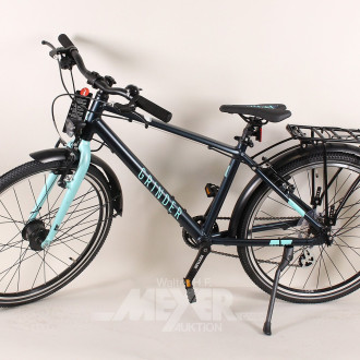 Jugendfahrrad, schwarz/türkis, 24 Zoll