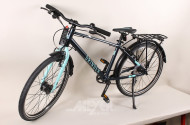 Jugendfahrrad, schwarz/türkis, 24 Zoll