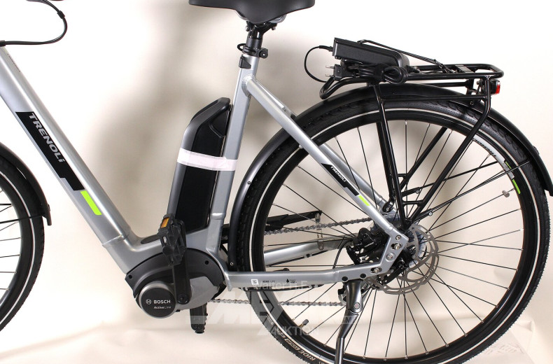 E-Bike, Tiefeinstieg, silberfarben