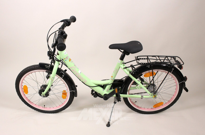 Kinderfahrrad, hellgrün, 20 Zoll, Rahmen 32 cm