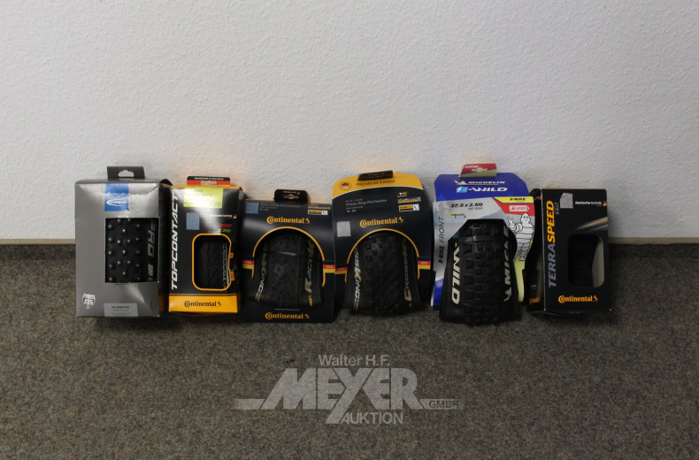 gr. Posten Fahrradreifen, -mäntel, -schläuche