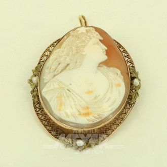 Gr. Anhänger mit antiker Muschelkamee