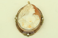 Gr. Anhänger mit antiker Muschelkamee