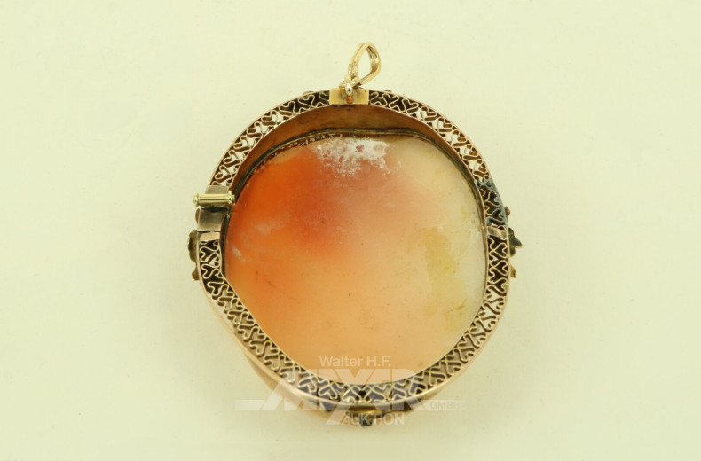 Gr. Anhänger mit antiker Muschelkamee