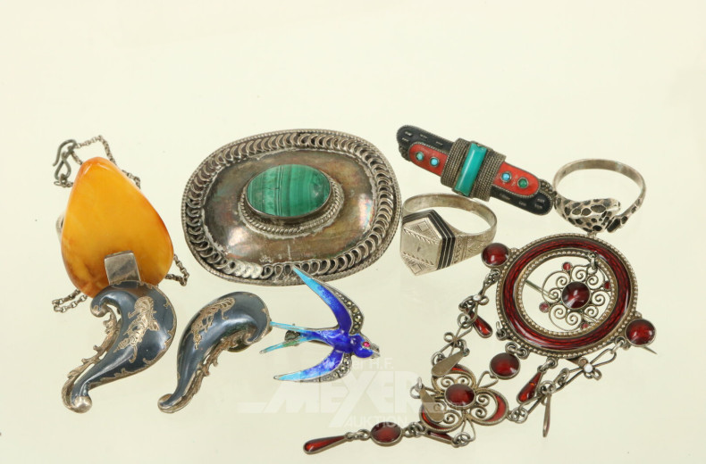 Konvolut Silberschmuck, u.a.