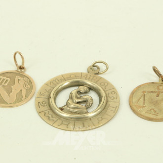 3 Sternzeichenanhänger