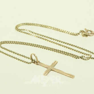 feine Venezianerkette mit Anhänger 'Kreuz'