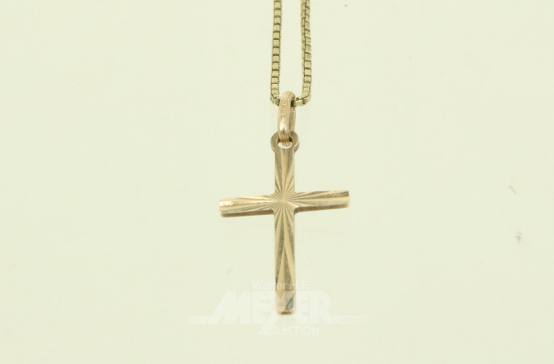 feine Venezianerkette mit Anhänger 'Kreuz'