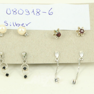 4 Paar kl. Ohrringe in 835er u. 925er Silber