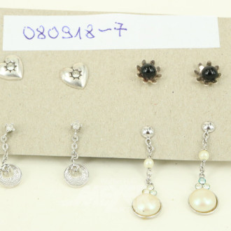 4 Paar kl. Ohrringe in 835er u. 925er Silber