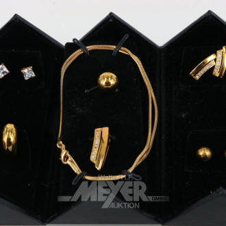 kl. Schmucketui mit Modeschmuck, best. aus: