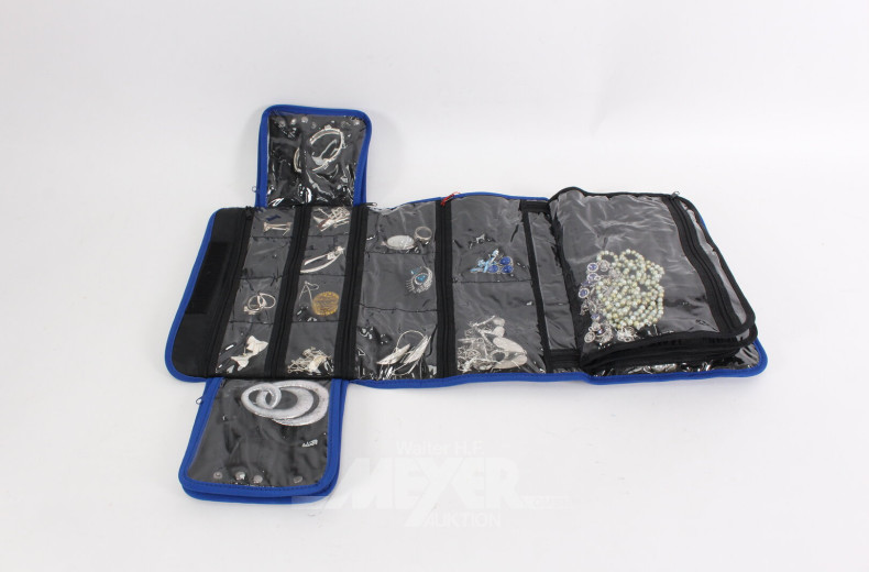 Kollektionstasche mit Mode- und Silberschmuck, u.a. Senso di Donna u. LAPPONIA in 925er Silber