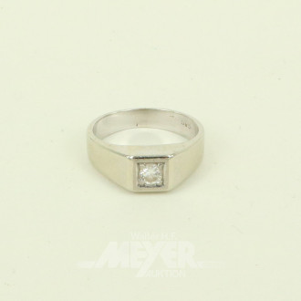 Solitärring mit Brillant von ca. 0,3 ct