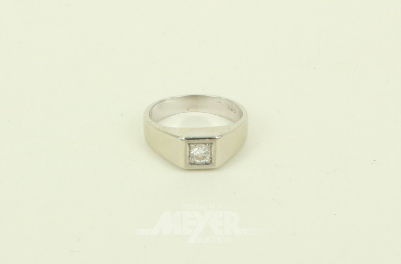 Solitärring mit Brillant von ca. 0,3 ct