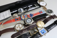 10 Armbanduhren u. 2 Taschenuhren, versch. Hersteller u.a. swatch