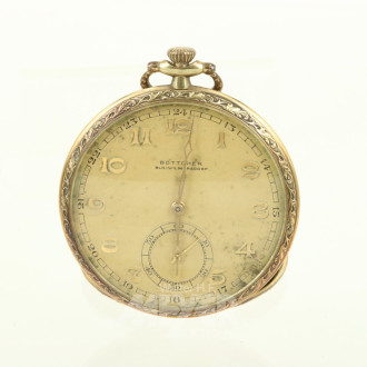 Taschenuhr mit Sekundenzeiger auf 6 Uhr