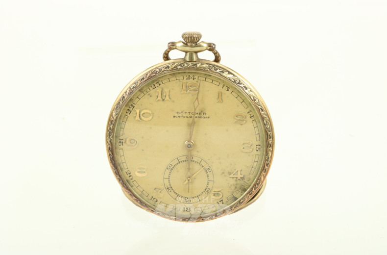 Taschenuhr mit Sekundenzeiger auf 6 Uhr