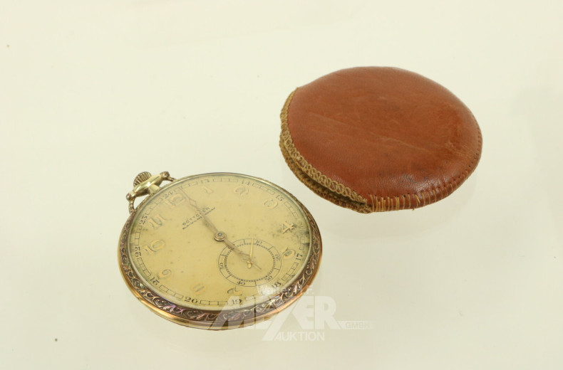 Taschenuhr mit Sekundenzeiger auf 6 Uhr