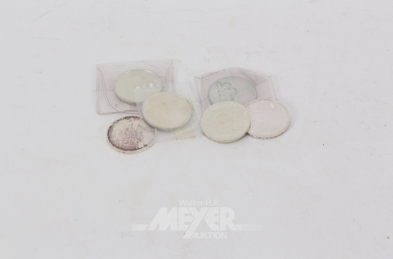 Minimünzalbum mit u.a. BRD D-Mark Gedenkprägungen und etwas Ausland