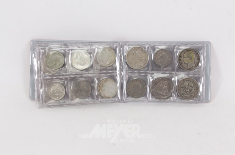 Minimünzalbum mit u.a. BRD D-Mark Gedenkprägungen und etwas Ausland