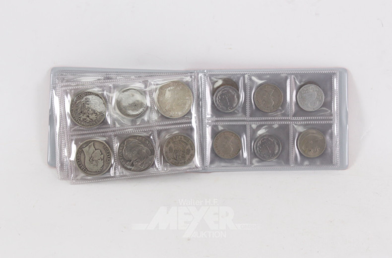 Minimünzalbum mit u.a. BRD D-Mark Gedenkprägungen und etwas Ausland