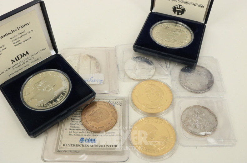 Kl. Konvolut Sonder- u. Gedenkprägungen