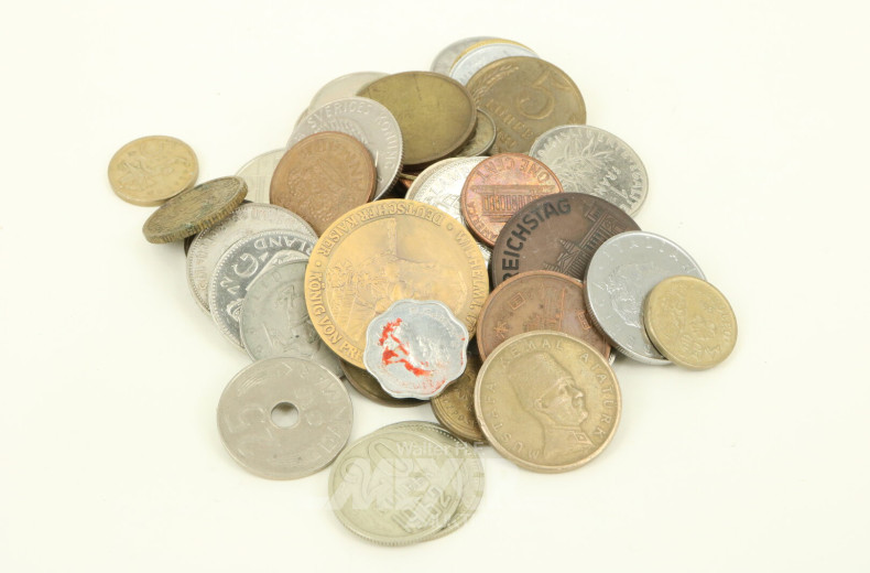 Kl. Konvolut Kleinmünzen, div. Ausgabeländer