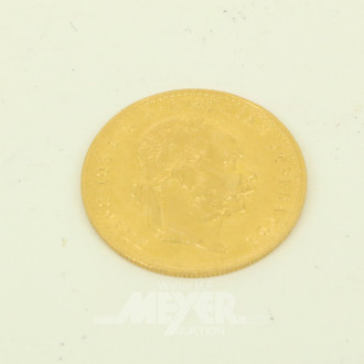 Goldmünze Österreich 1 Dukat Franz Jospeh I. 1915 Nachprägung