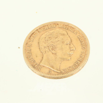 Goldmünze Preussen 20 Mark Wilhelm II. 1908 A