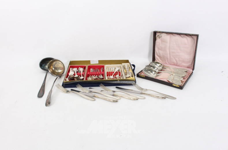 Posten div. Besteckteile