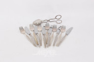 6 Speisegabeln sowie 6 Messer