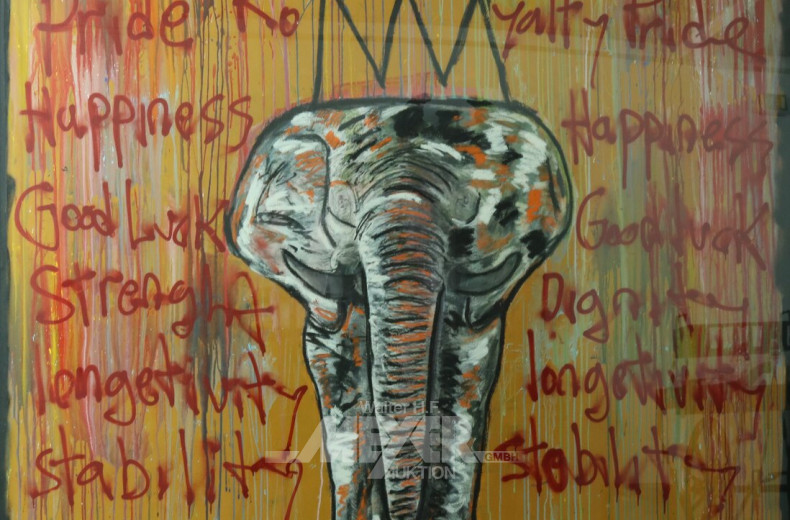 Gemälde/Mischtechnik, "Elephants"